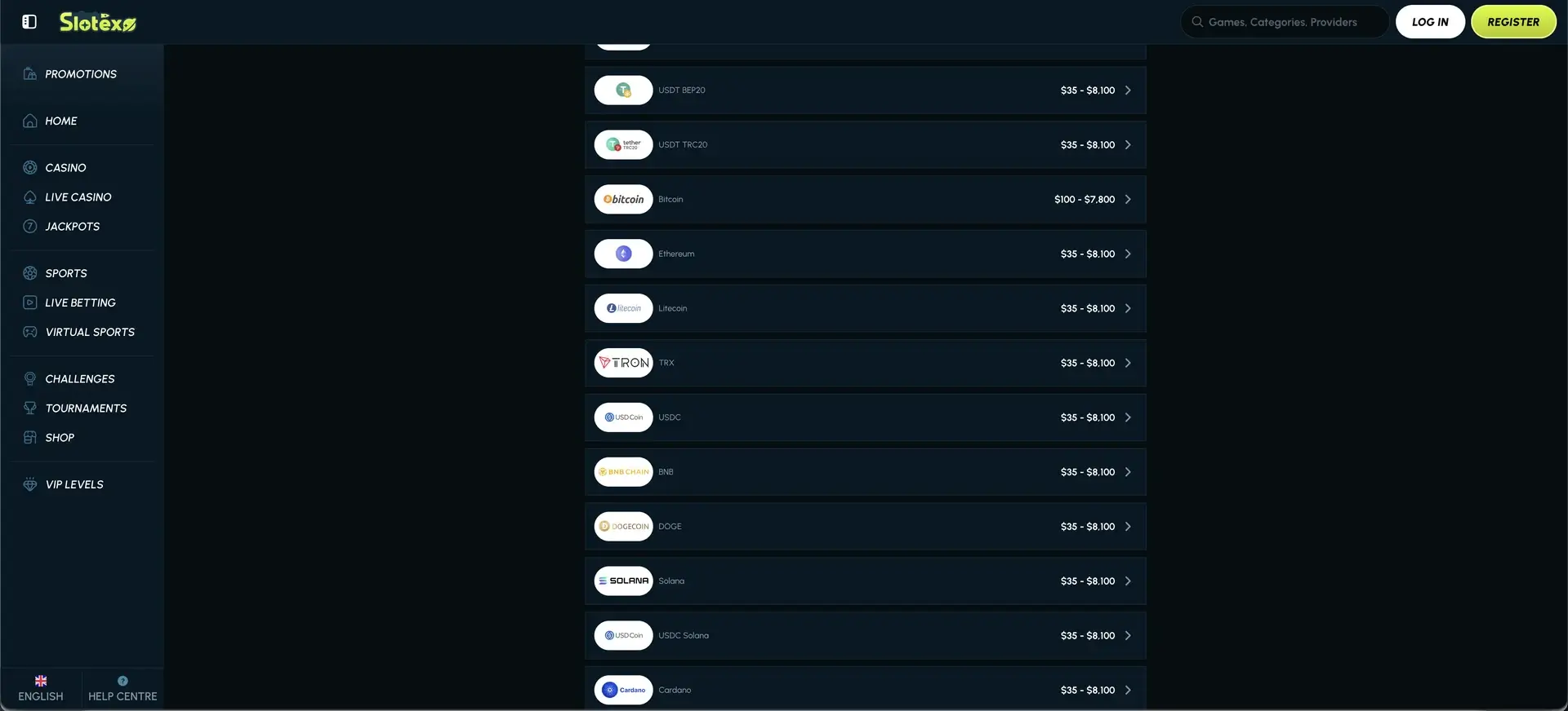 Slotexo Casino Withdrawal